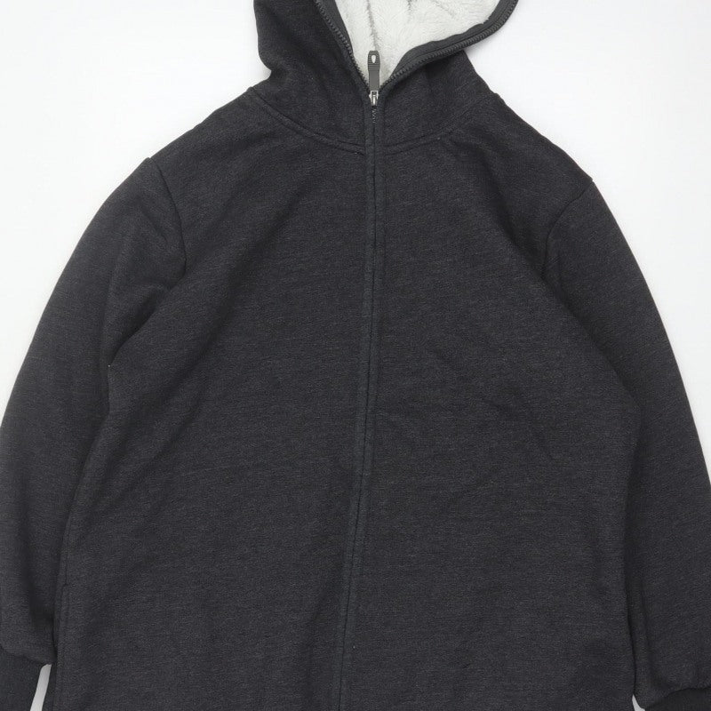 bpc Women’s Grey Full Zip Hooded Fleece Lined Hoodie UK 20