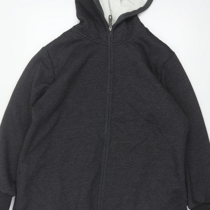 bpc Women’s Grey Full Zip Hooded Fleece Lined Hoodie UK 20