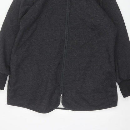 bpc Women’s Grey Full Zip Hooded Fleece Lined Hoodie UK 20