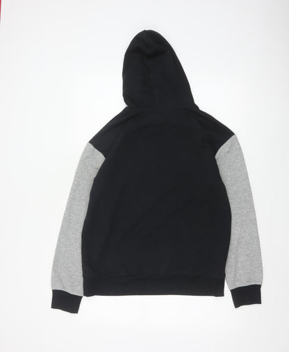 Converse Boys Black Grey XL 13-15 Years Pullover Logo Hoodie