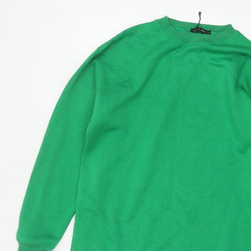 I Saw It First Women’s Green M Tunic Sweatshirt Crew Neck Long Sleeve