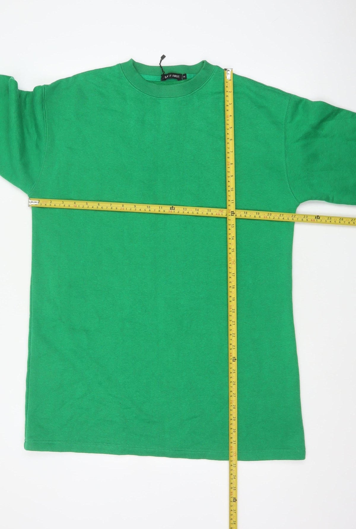 I Saw It First Women’s Green M Tunic Sweatshirt Crew Neck Long Sleeve