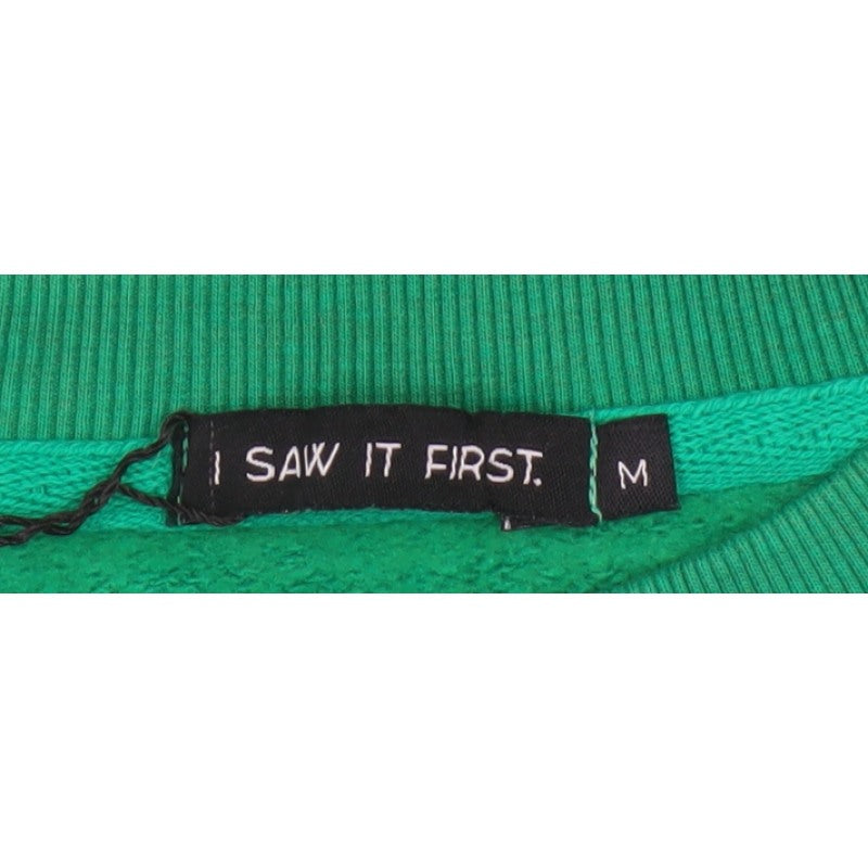 I Saw It First Women’s Green M Tunic Sweatshirt Crew Neck Long Sleeve