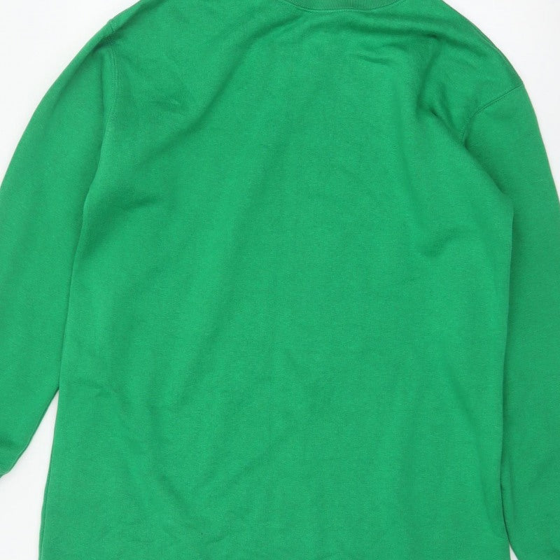 I Saw It First Women’s Green M Tunic Sweatshirt Crew Neck Long Sleeve