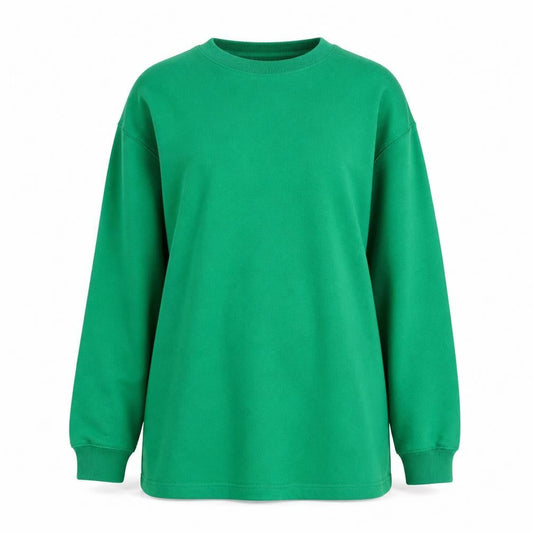 I Saw It First Women’s Green M Tunic Sweatshirt Crew Neck Long Sleeve