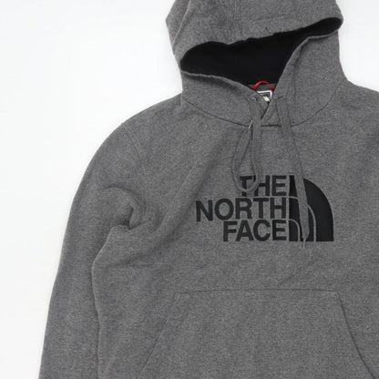 The North Face Men’s Grey M Pullover Logo Hoodie Fleece Hooded