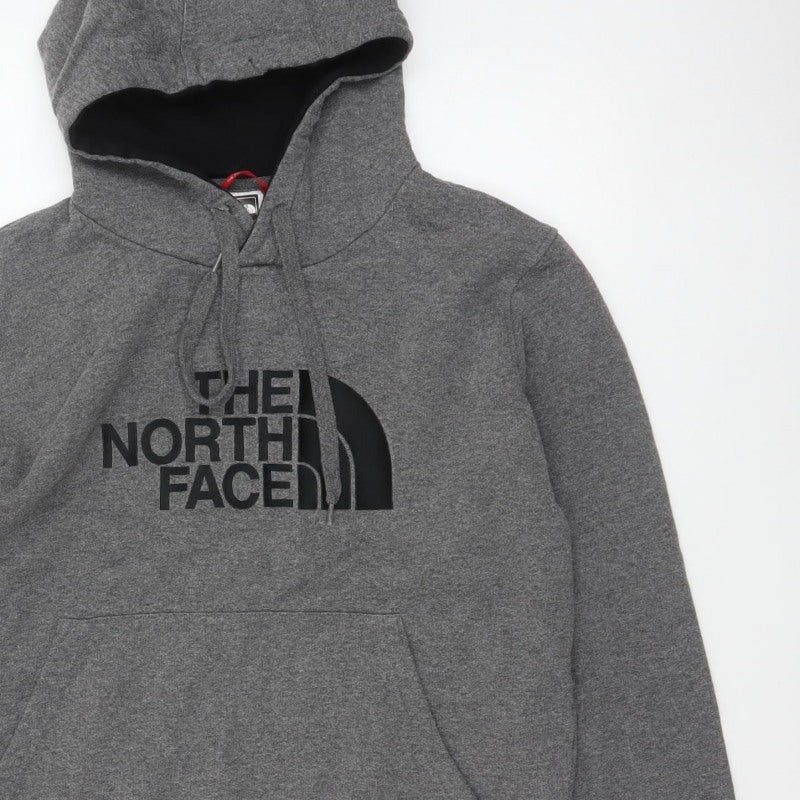 The North Face Men’s Grey M Pullover Logo Hoodie Fleece Hooded