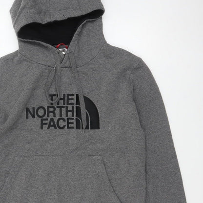 The North Face Men’s Grey M Pullover Logo Hoodie Fleece Hooded