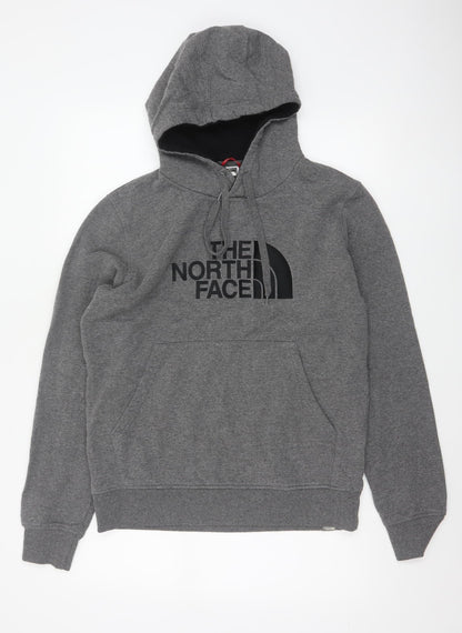 The North Face Men’s Grey M Pullover Logo Hoodie Fleece Hooded