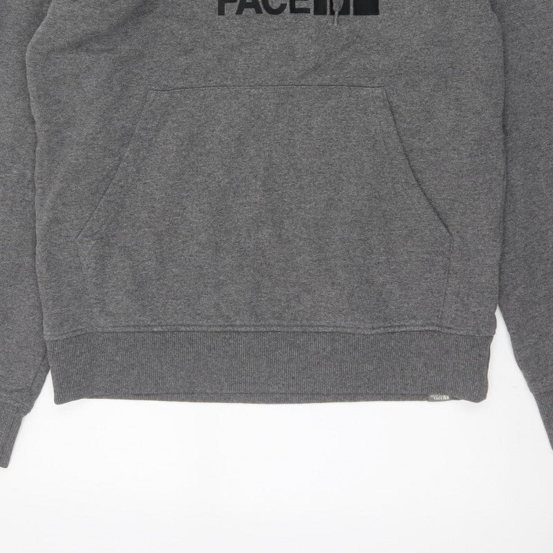 The North Face Men’s Grey M Pullover Logo Hoodie Fleece Hooded