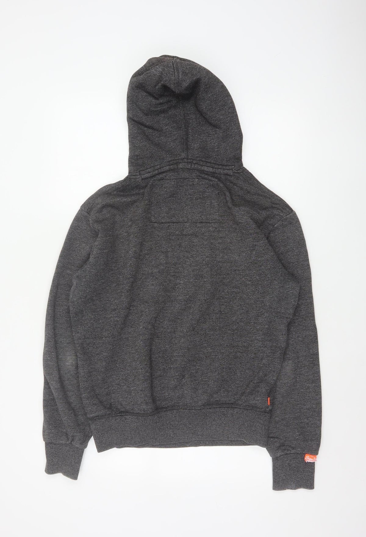 Superdry Men’s Grey Size S Pullover Hoodie Embroidered Logo Pockets