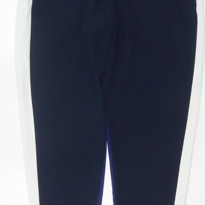 French Connection Women Blue White Tapered Dress Trousers UK 14