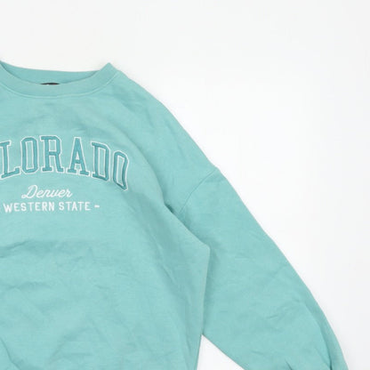 F&F Active Women’s Blue Colorado Graphic Crew Neck Sweatshirt Size S
