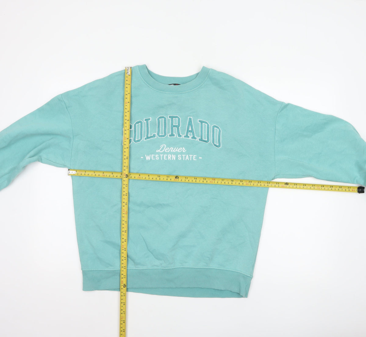 F&F Active Women’s Blue Colorado Graphic Crew Neck Sweatshirt Size S