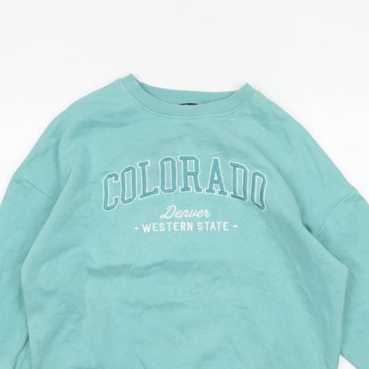 F&F Active Women’s Blue Colorado Graphic Crew Neck Sweatshirt Size S