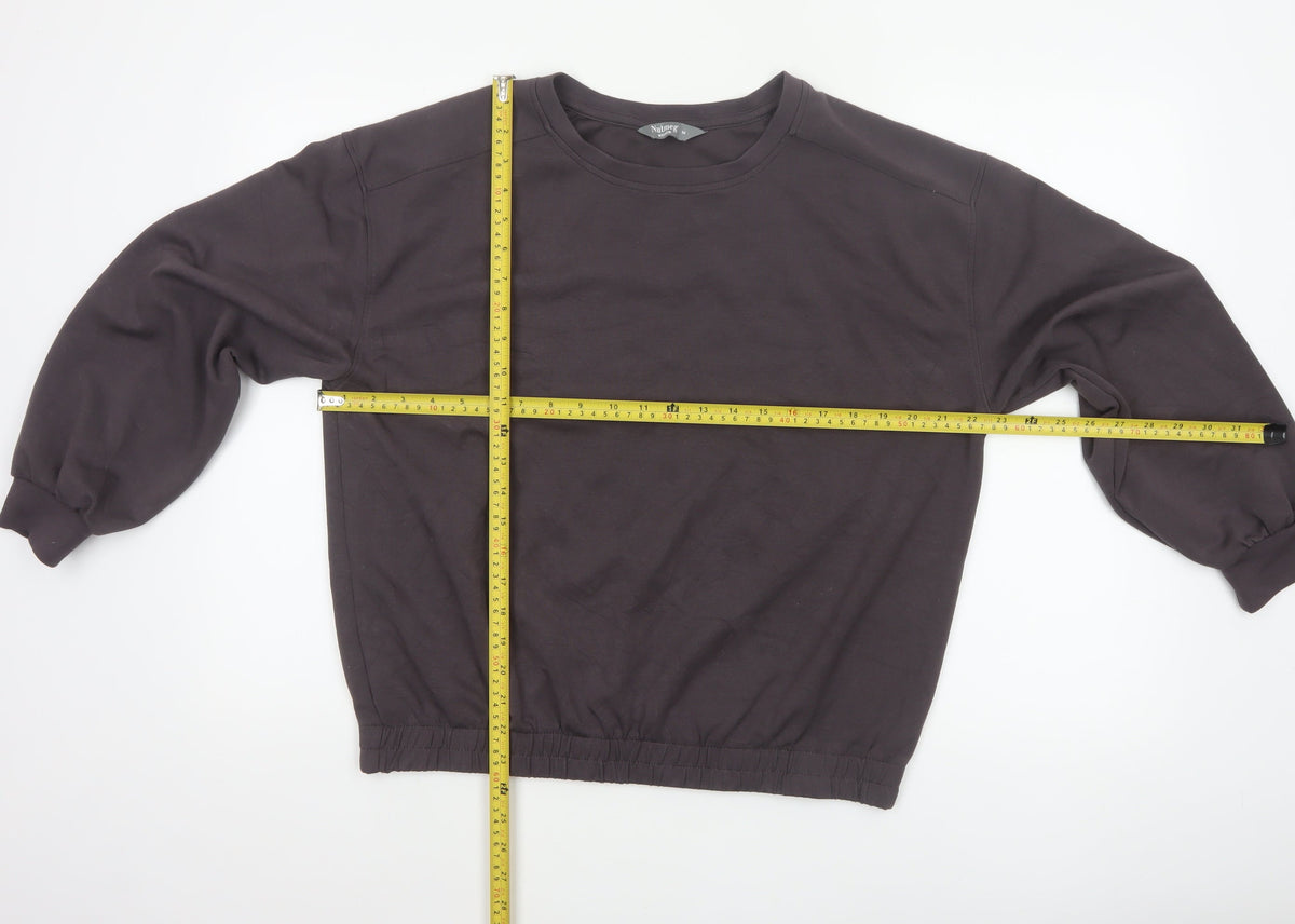 Nutmeg Women Brown Size 14 Balloon Sleeve Crew Neck Sweatshirt
