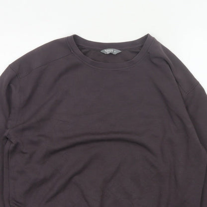 Nutmeg Women Brown Size 14 Balloon Sleeve Crew Neck Sweatshirt