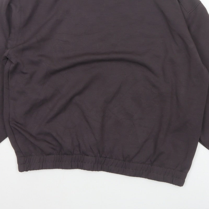 Nutmeg Women Brown Size 14 Balloon Sleeve Crew Neck Sweatshirt