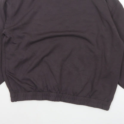 Nutmeg Women Brown Size 14 Balloon Sleeve Crew Neck Sweatshirt