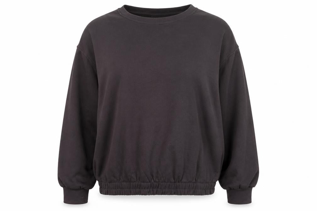 Nutmeg Women Brown Size 14 Balloon Sleeve Crew Neck Sweatshirt
