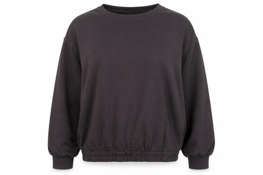 Nutmeg Women Brown Size 14 Balloon Sleeve Crew Neck Sweatshirt