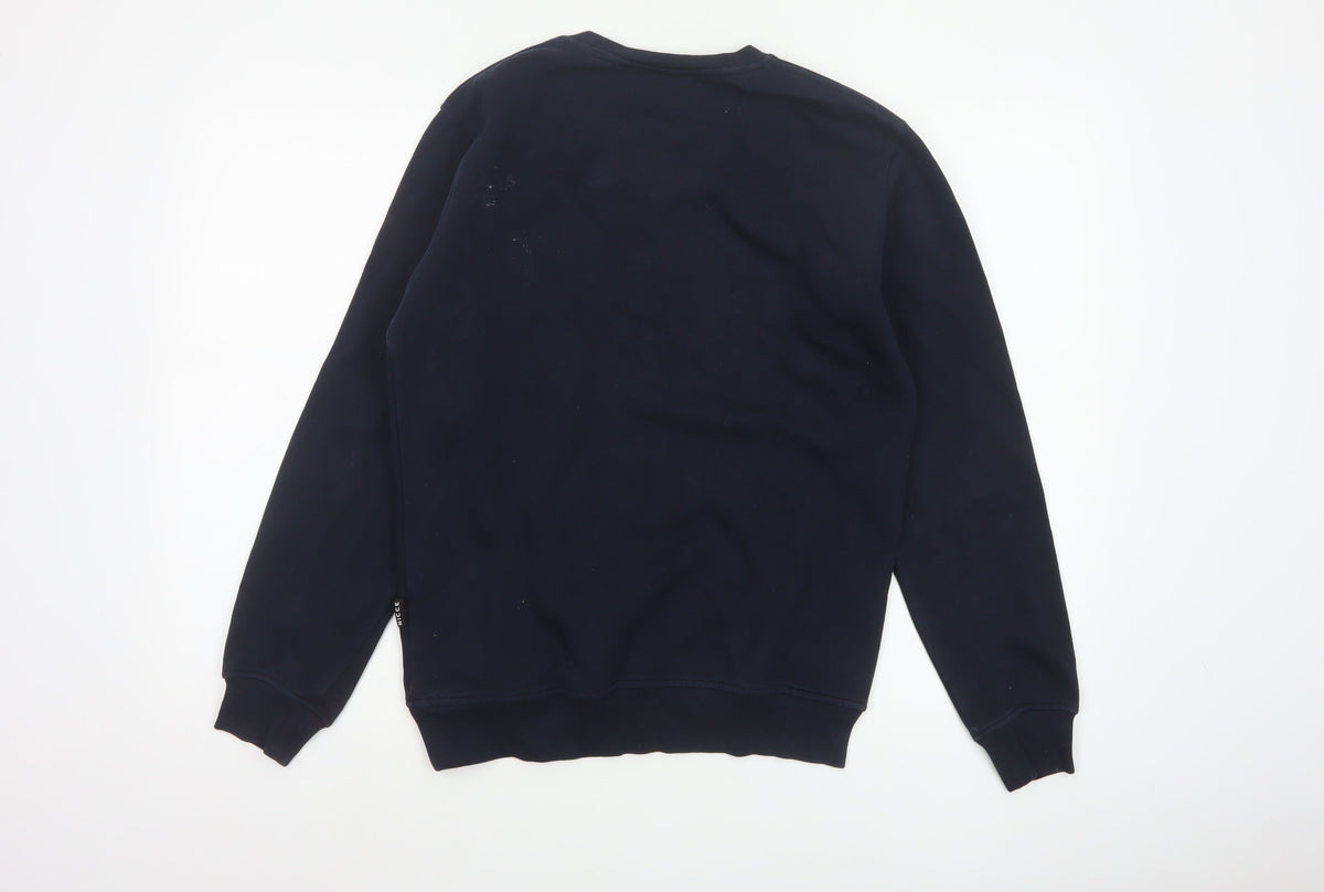 Nicce London Men’s Blue XS Pullover Graphic Logo Crew Neck Sweatshirt