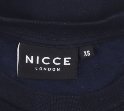Nicce London Men’s Blue XS Pullover Graphic Logo Crew Neck Sweatshirt