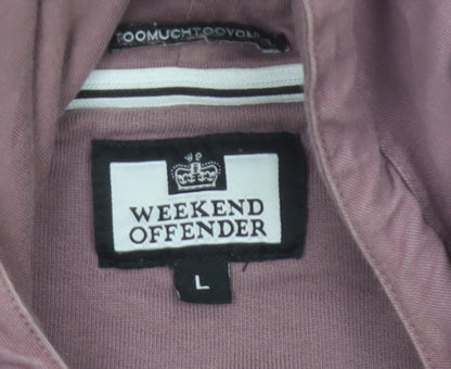 Weekend Offender Men’s Purple L Hooded 1/4 Zip Pullover Hoodie