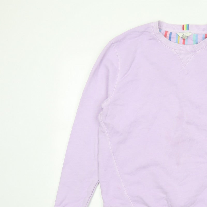 Joules Women Pink UK 12 Cotton Raglan Crew Neck Pullover Sweatshirt