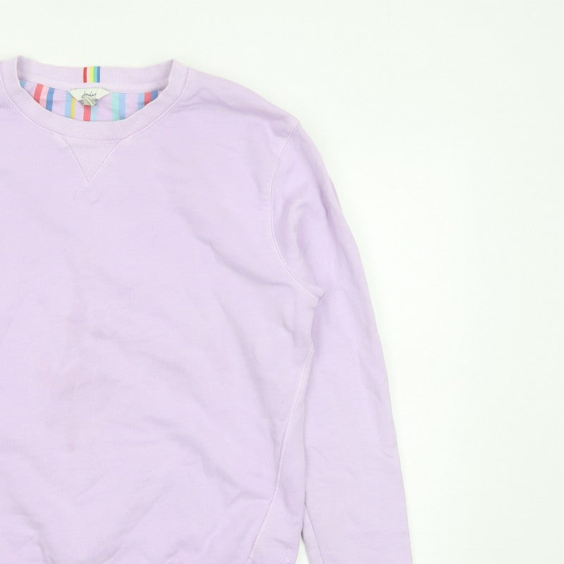 Joules Women Pink UK 12 Cotton Raglan Crew Neck Pullover Sweatshirt