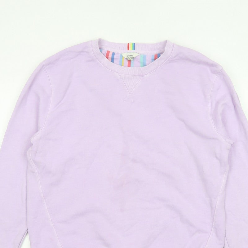 Joules Women Pink UK 12 Cotton Raglan Crew Neck Pullover Sweatshirt