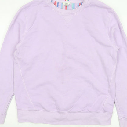 Joules Women Pink UK 12 Cotton Raglan Crew Neck Pullover Sweatshirt