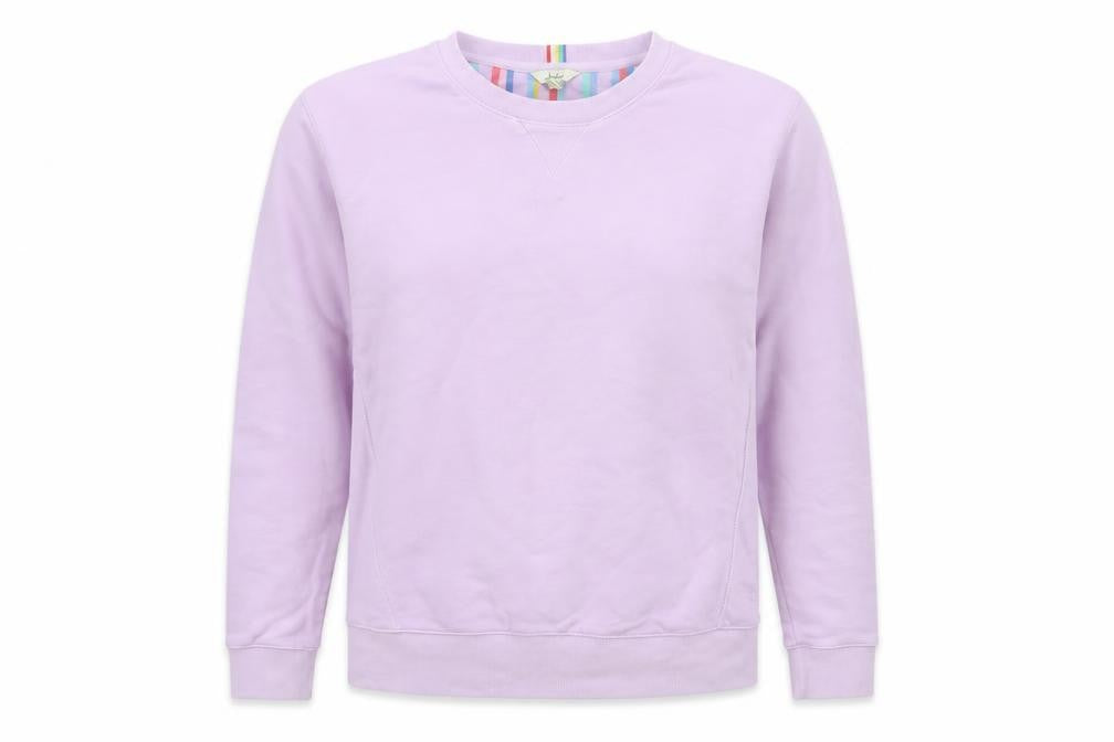 Joules Women Pink UK 12 Cotton Raglan Crew Neck Pullover Sweatshirt