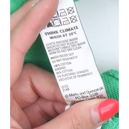 Marks and Spencer Women Green M Manhattan Logo Crew Sweatshirt