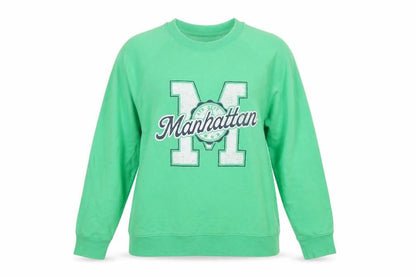 Marks and Spencer Women Green M Manhattan Logo Crew Sweatshirt