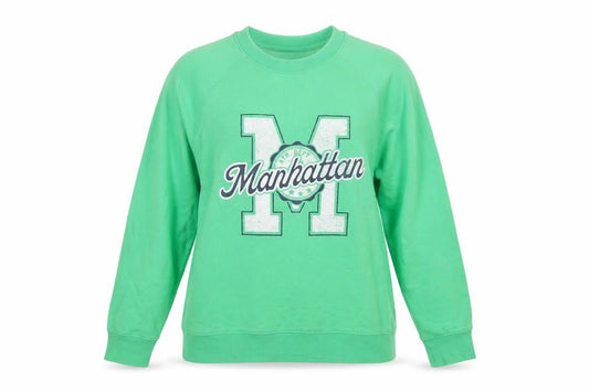 Marks and Spencer Women Green M Manhattan Logo Crew Sweatshirt