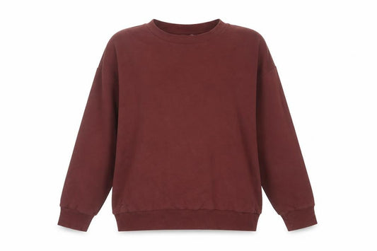 Gymshark Women Brown M Relaxed Crew Neck Drawstring Sweatshirt