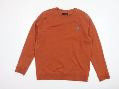 Clean Cut Copenhagen Men’s Orange XL Organic Cotton Crew Sweatshirt