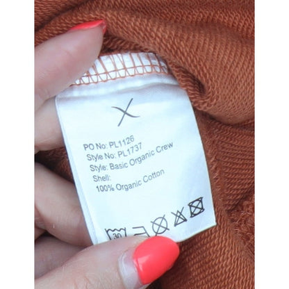 Clean Cut Copenhagen Men’s Orange XL Organic Cotton Crew Sweatshirt