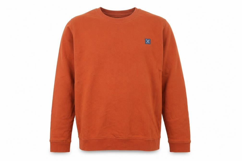 Clean Cut Copenhagen Men’s Orange XL Organic Cotton Crew Sweatshirt