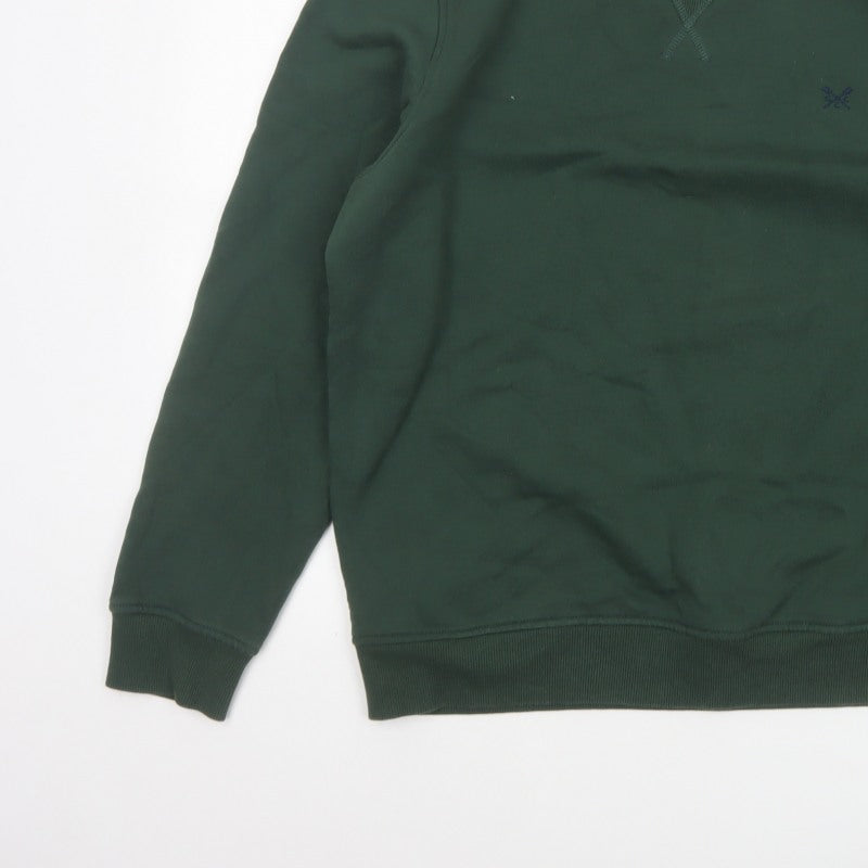 Crew Clothing Company Men's Green L Pullover Crew Neck Sweatshirt Logo