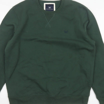 Crew Clothing Company Men's Green L Pullover Crew Neck Sweatshirt Logo