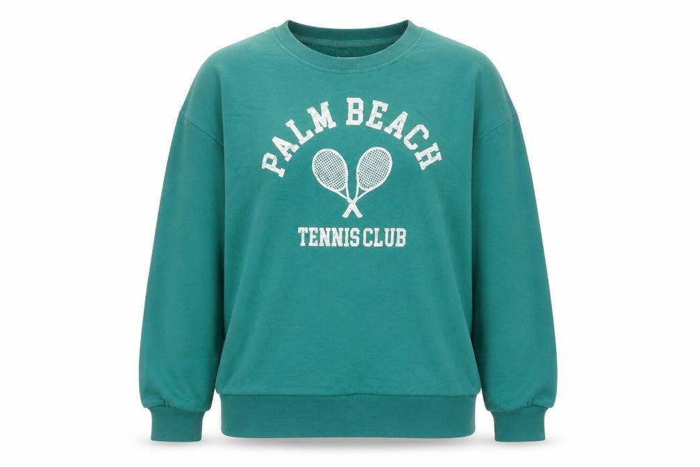 C&C California Women’s Green L Palm Beach Tennis Club Sweatshirt