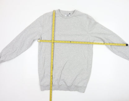 Jacamo Men Grey M Crew Neck Pullover Sweatshirt Cotton Blend