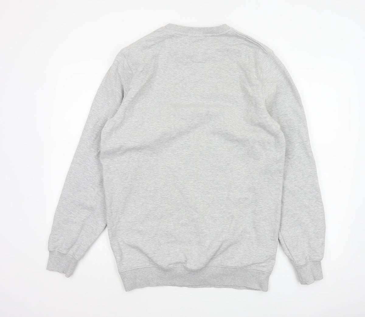 Jacamo Men Grey M Crew Neck Pullover Sweatshirt Cotton Blend