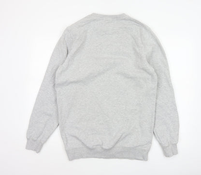 Jacamo Men Grey M Crew Neck Pullover Sweatshirt Cotton Blend