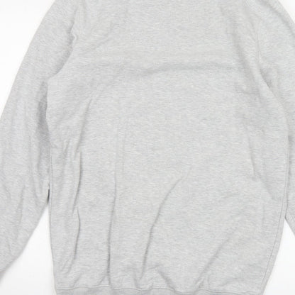 Jacamo Men Grey M Crew Neck Pullover Sweatshirt Cotton Blend
