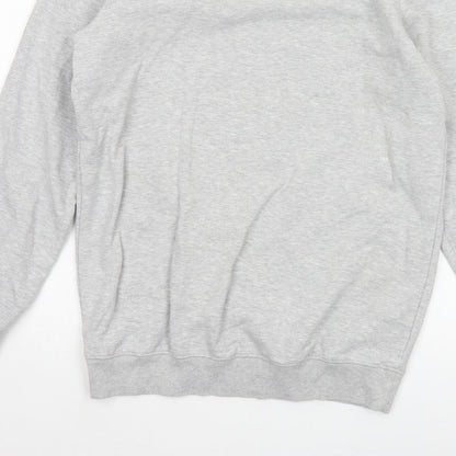 Jacamo Men Grey M Crew Neck Pullover Sweatshirt Cotton Blend