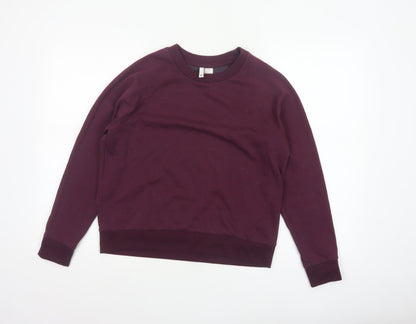 H&M Women’s Purple Burgundy M Raglan Crew Neck Pullover Sweatshirt