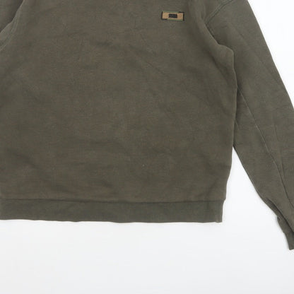 Jack & Jones Core Men's Green S Pullover Crew Neck Logo Sweatshirt
